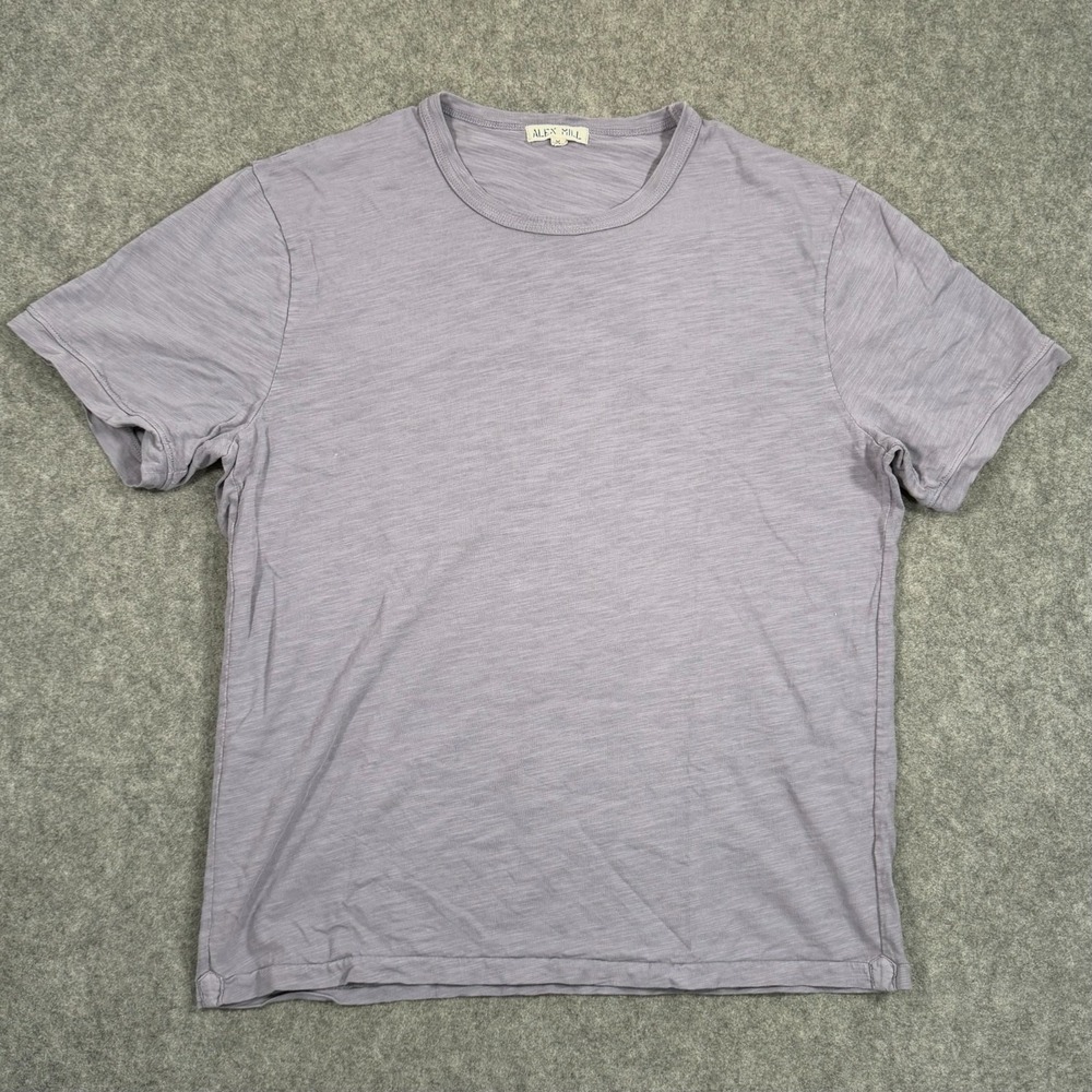 Alex Mill Purple Short Sleeve Slub Cotton Crew Neck T-Shirt Men's Size Medium